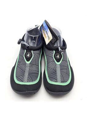 Body Glove Aquasock Water Shoes Womens 8 Black Green Swim Beach Surf Pool NEW